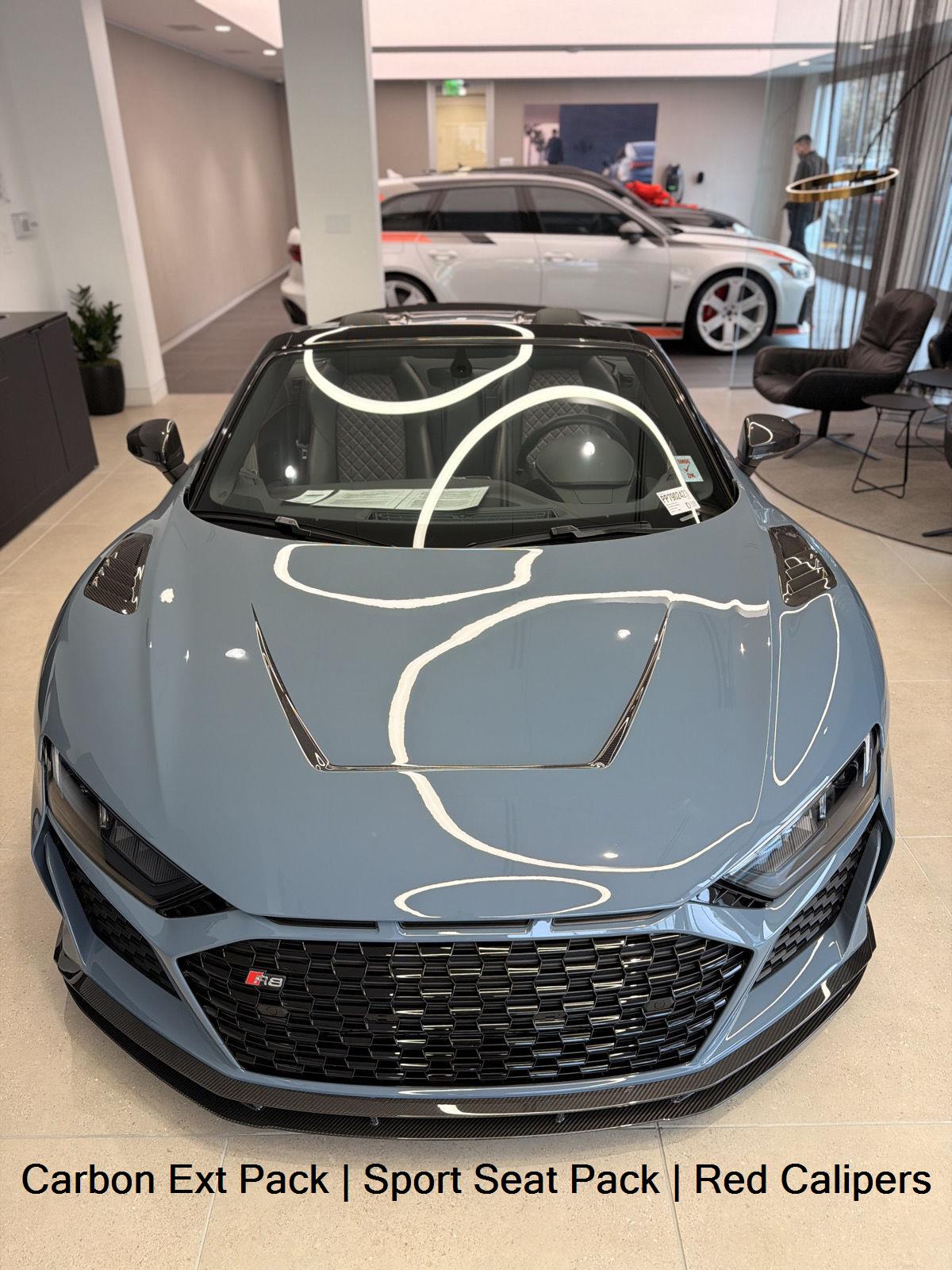 Kemora Gray Metallic/Black Roof 2023 Audi R8 Convertible All-Wheel Drive Automatic