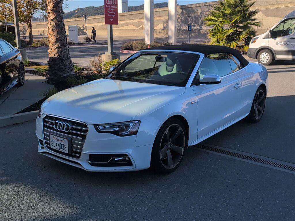 Glacier White Metallic/Black Roof 2015 Audi S5 Convertible All-Wheel Drive Automatic