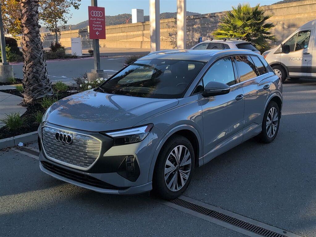 Pebble Gray 2023 Audi Q4 e-tron SUV / Crossover Rear-Wheel Drive Automatic