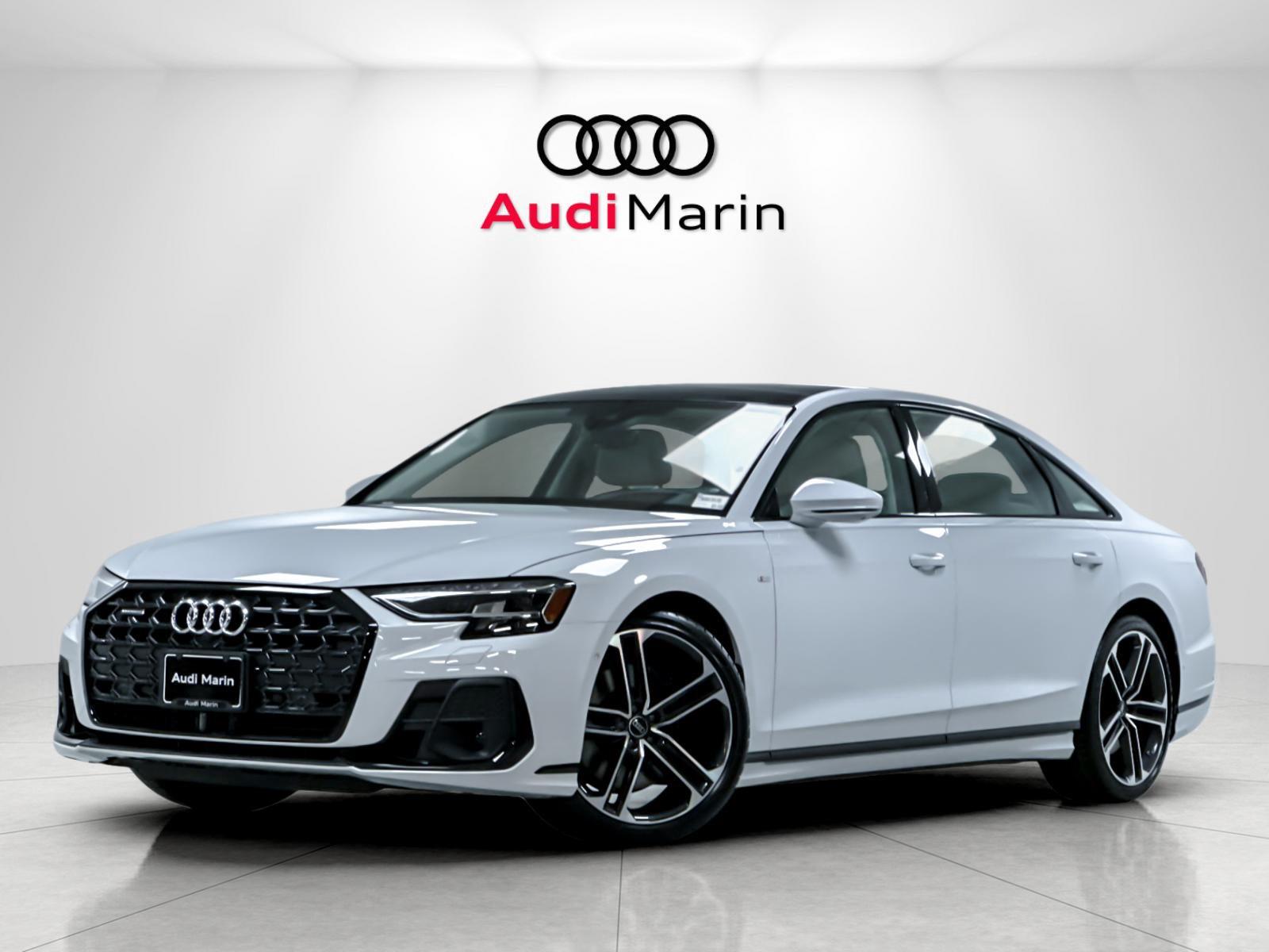 Glacier White Metallic 2026 Audi A8 Sedan All-Wheel Drive Automatic