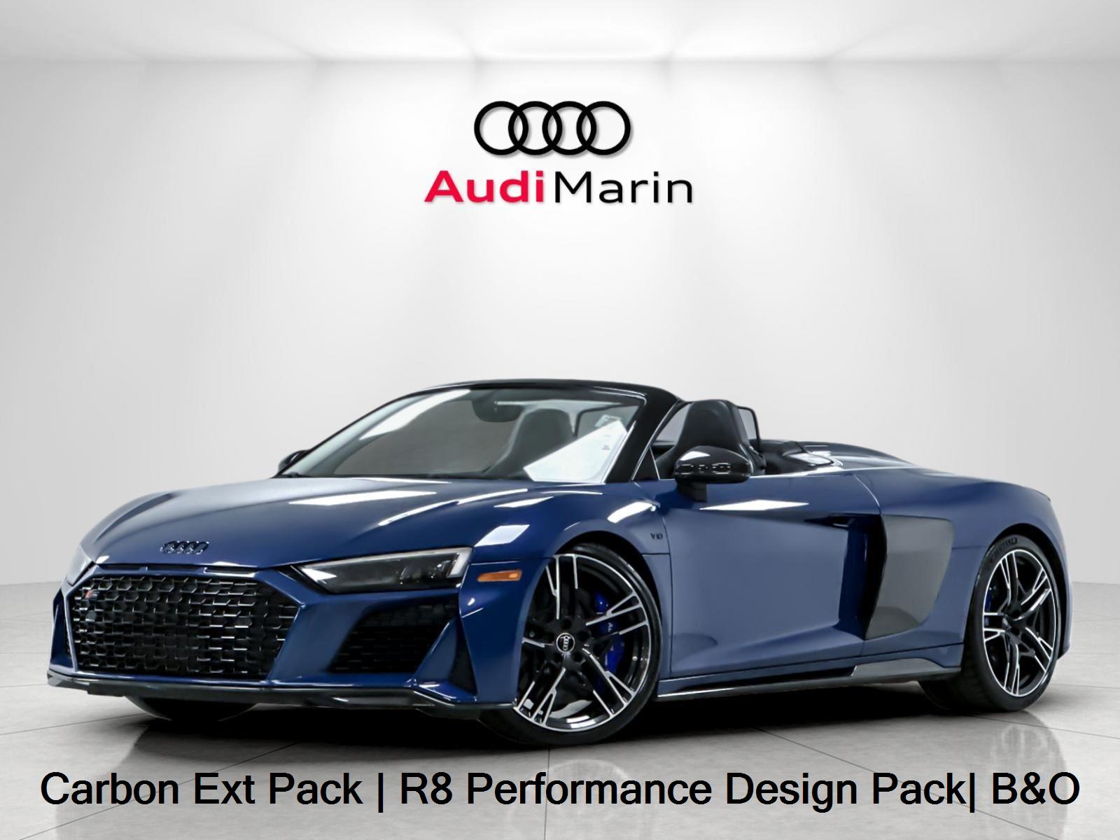 Ascari Blue Metallic/Black Roof 2022 Audi R8 Convertible All-Wheel Drive Automatic
