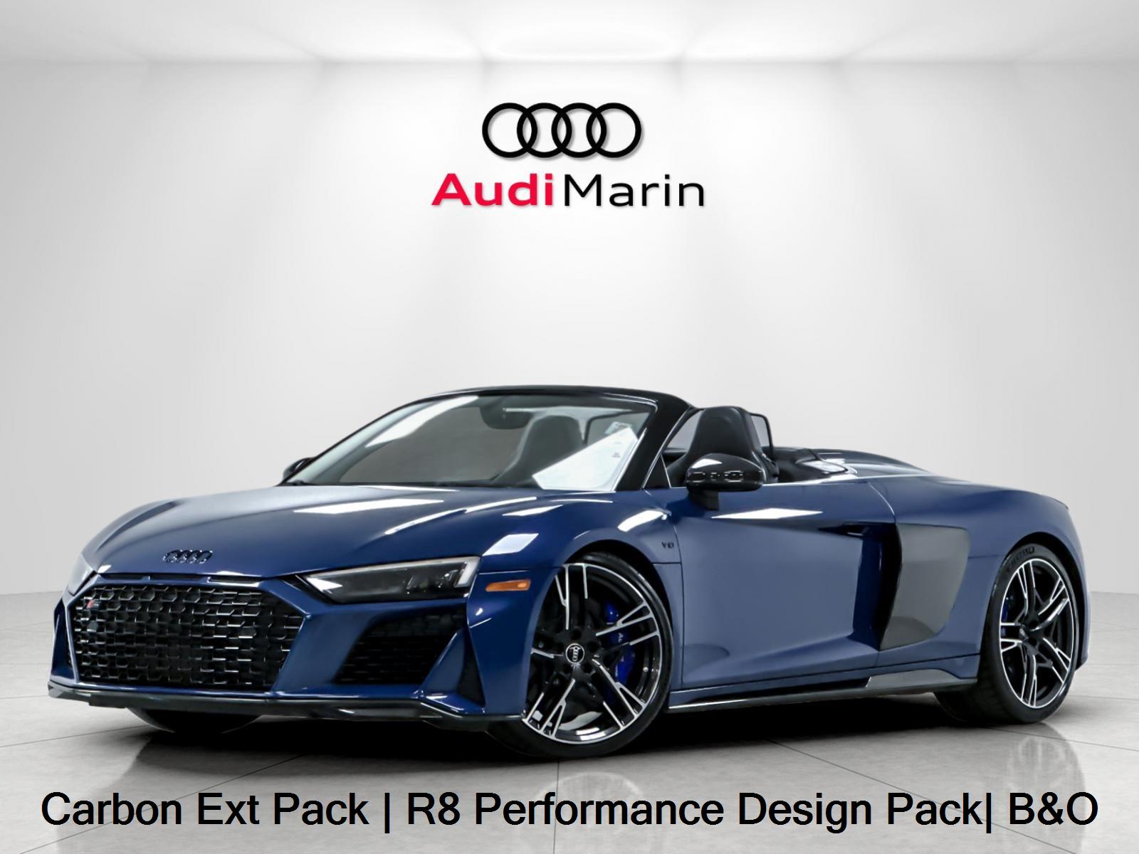 Ascari Blue Metallic/Black Roof 2022 Audi R8 Convertible All-Wheel Drive Automatic