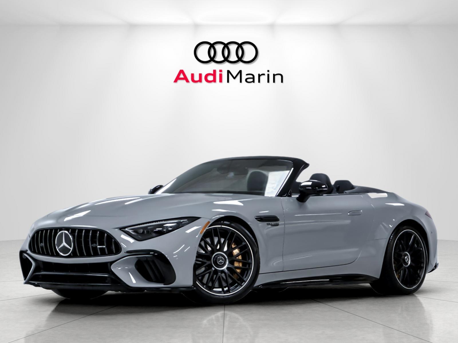 Gray (MANUFAKTUR Alpine Grey) 2025 Mercedes-Benz SL-Class Convertible All-Wheel Drive Automatic