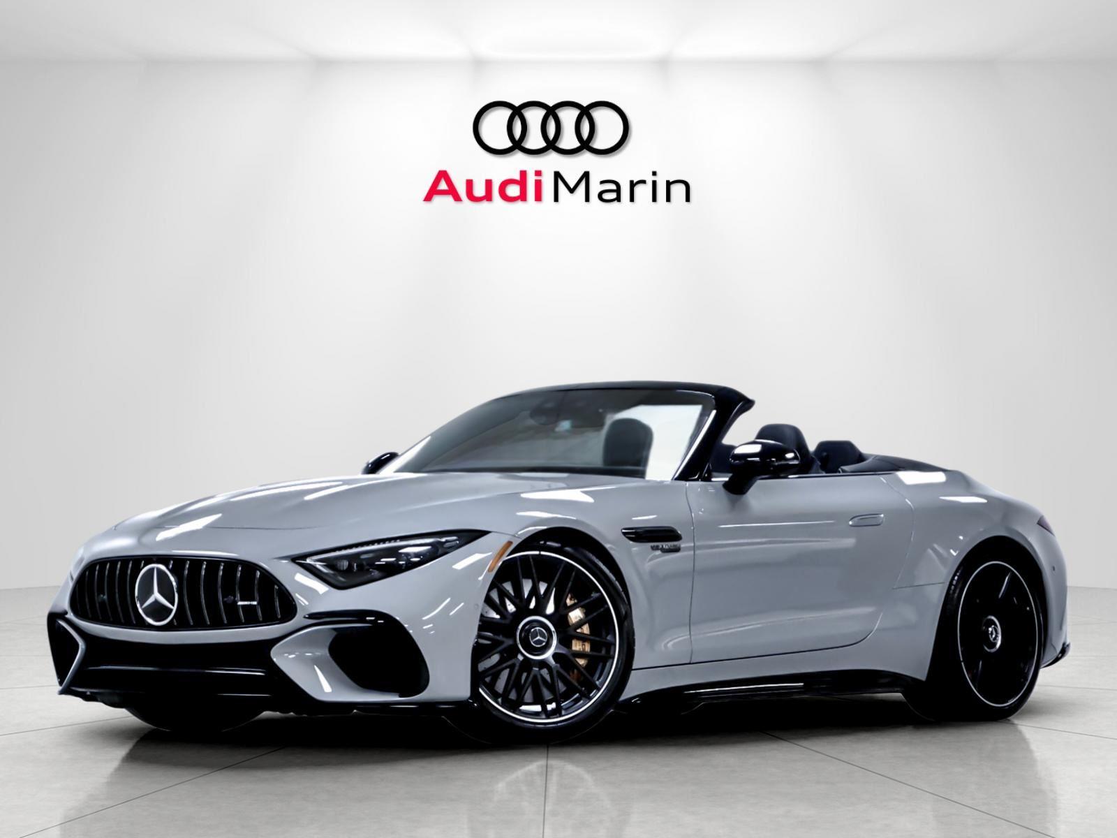 Gray (MANUFAKTUR Alpine Grey) 2025 Mercedes-Benz SL-Class Convertible All-Wheel Drive Automatic