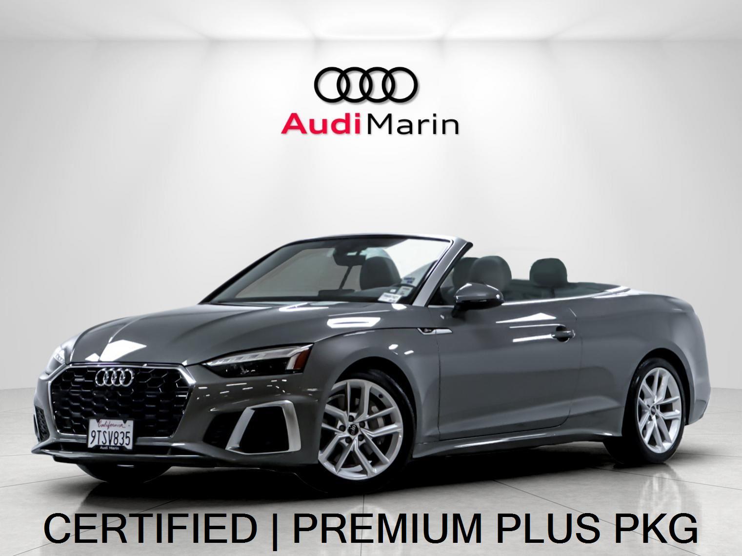 Chronos Gray Metallic/Black Roof 2024 Audi A5 Convertible All-Wheel Drive Automatic