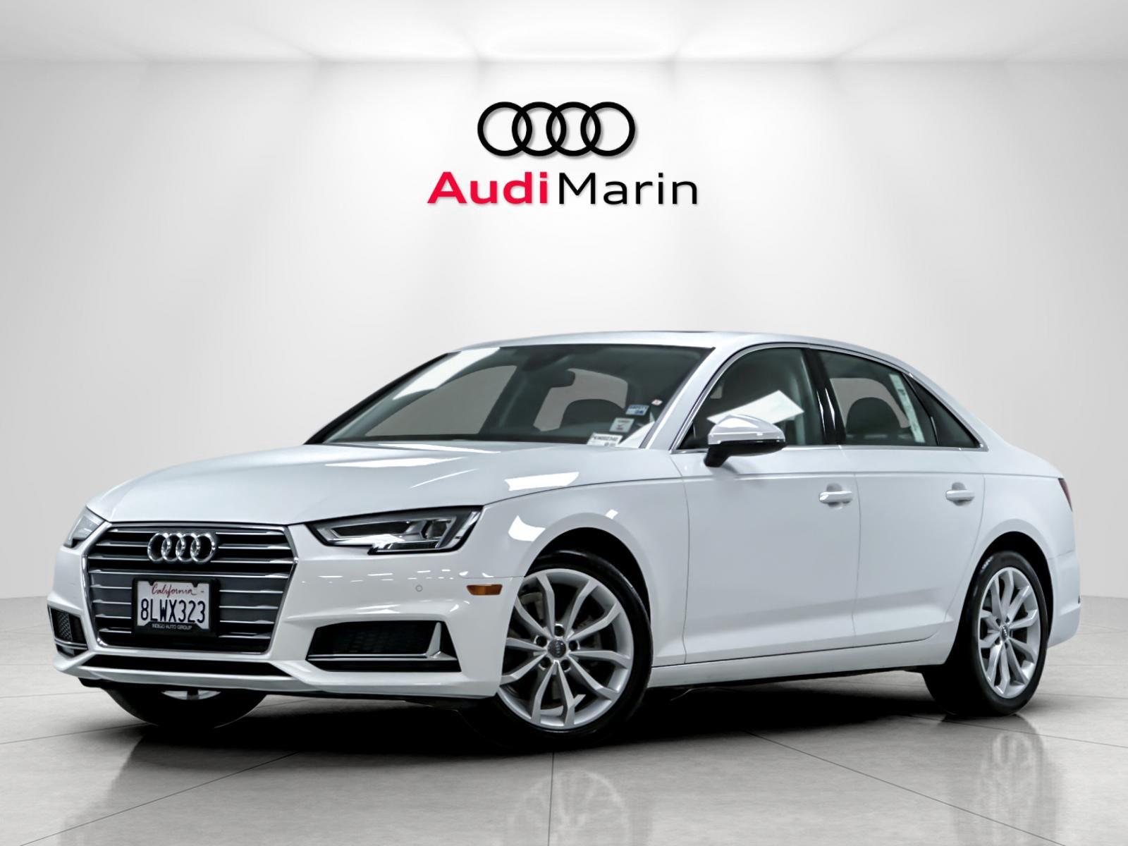 Glacier White Metallic 2019 Audi A4 Sedan Front-Wheel Drive Automatic