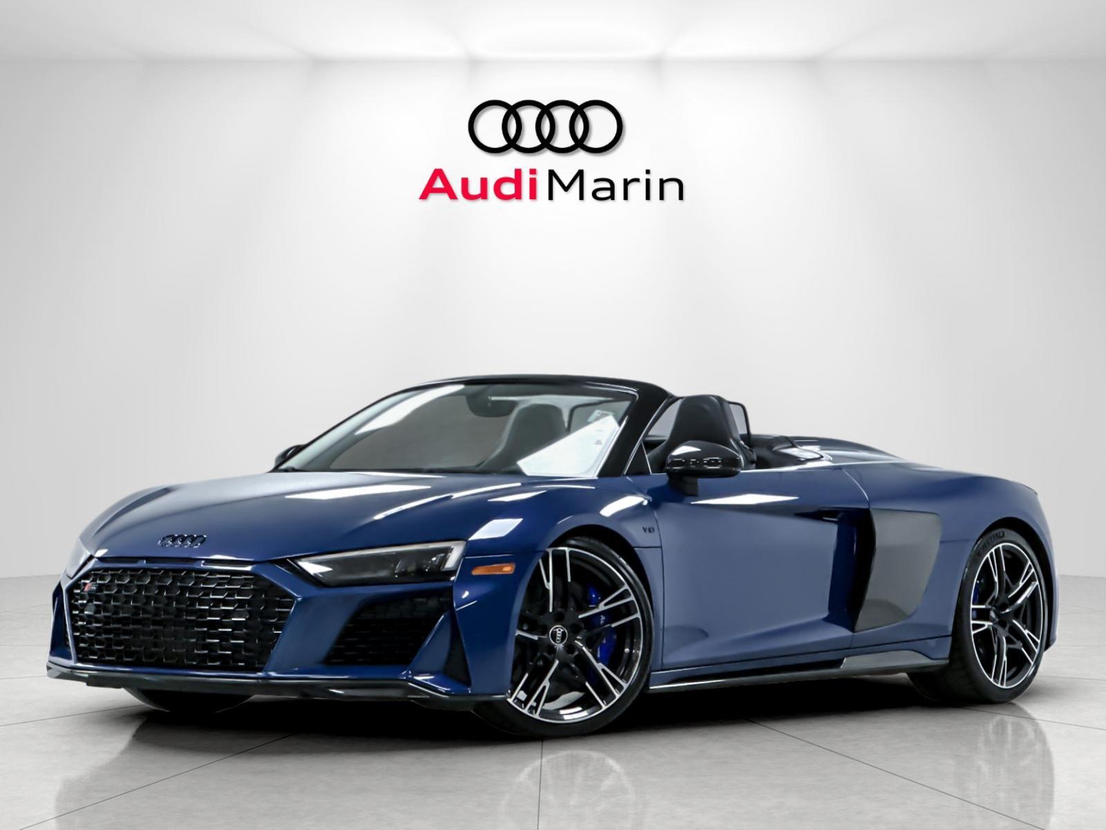 Ascari Blue Metallic/Black Roof 2022 Audi R8 Convertible All-Wheel Drive Automatic