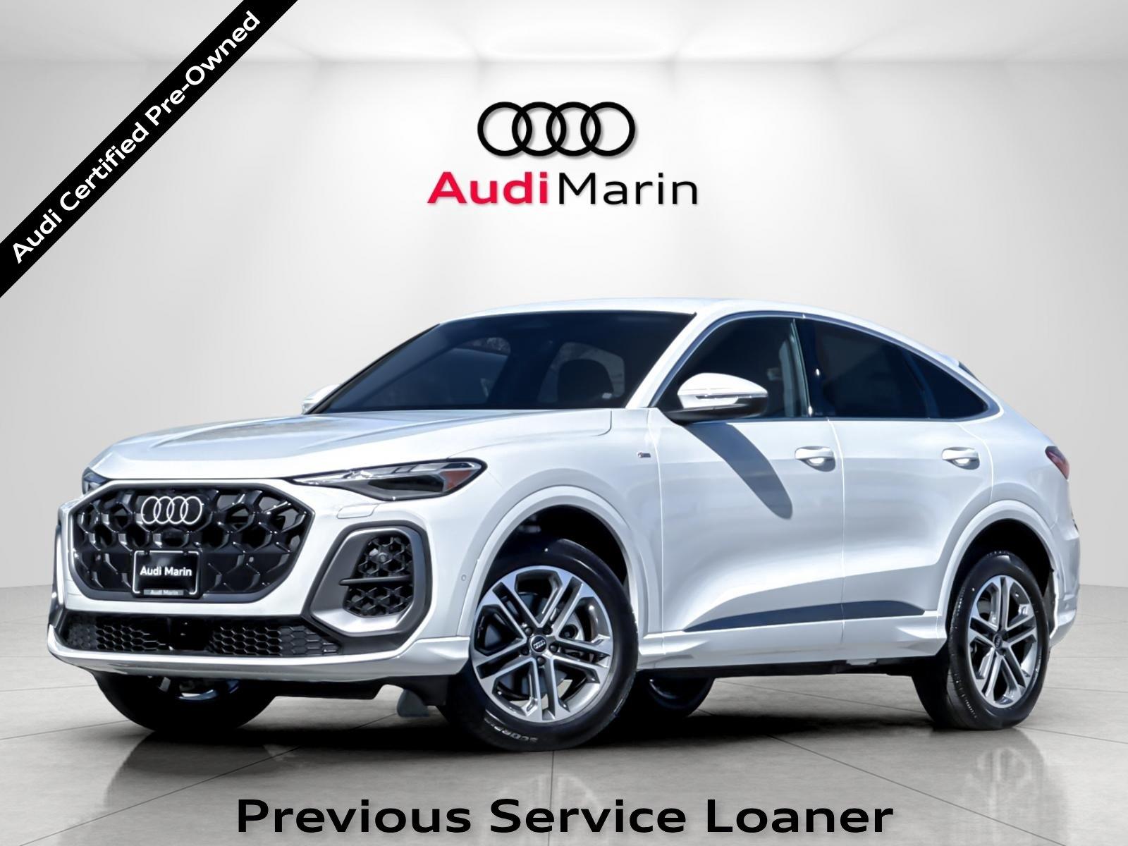 Glacier White Metallic 2025 Audi Q5 Sportback Sedan All-Wheel Drive Automatic