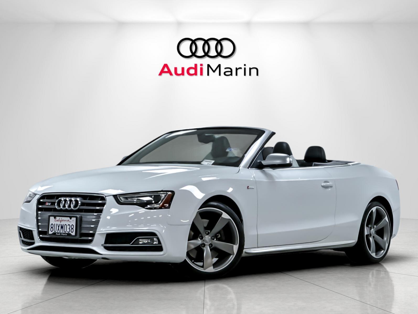 Glacier White Metallic/Black Roof 2015 Audi S5 Convertible All-Wheel Drive Automatic
