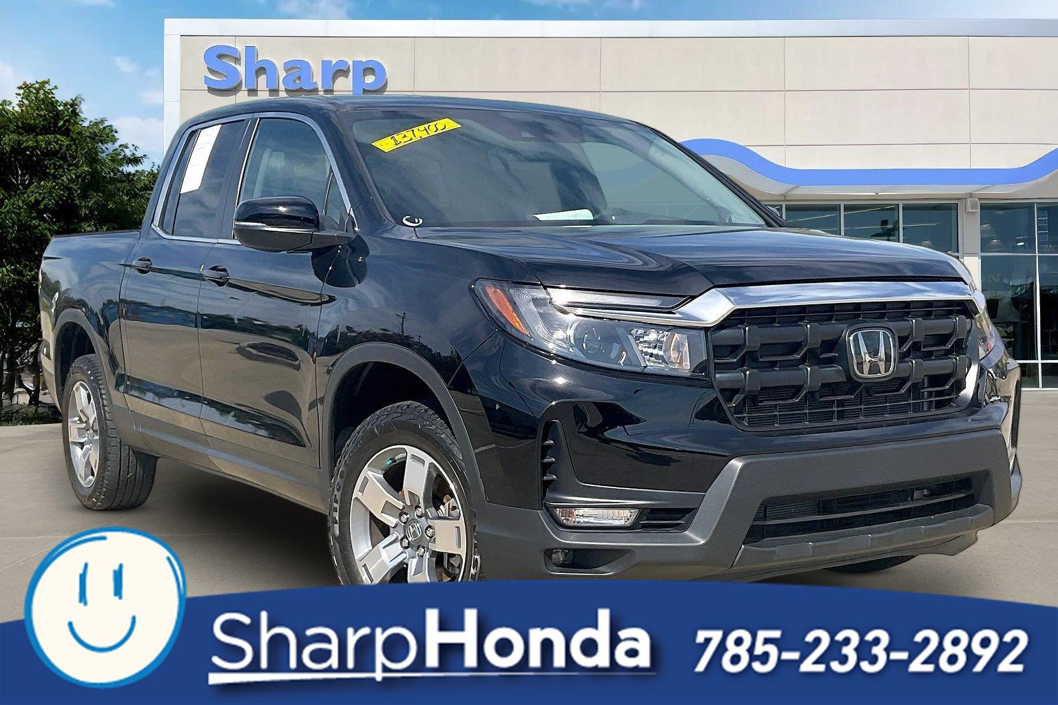 Crystal Black Pearl 2025 Honda Ridgeline Pickup Truck All-Wheel Drive Automatic