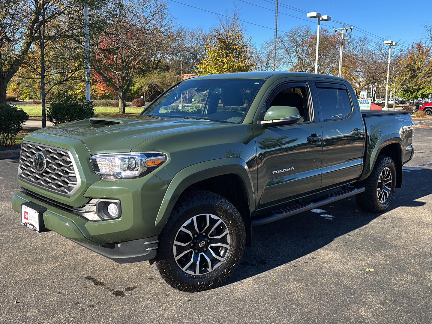 Army Green 2021 Toyota Tacoma Pickup Truck Four-Wheel Drive Manual
