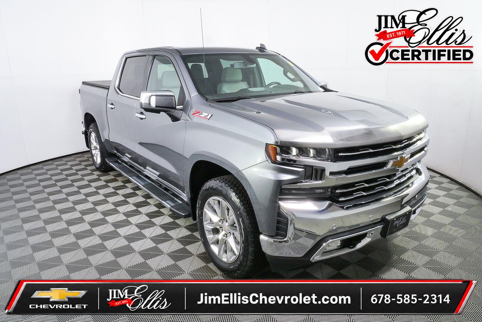 Gray (Satin Steel Metallic) 2021 Chevrolet Silverado 1500 Pickup Truck Four-Wheel Drive Automatic