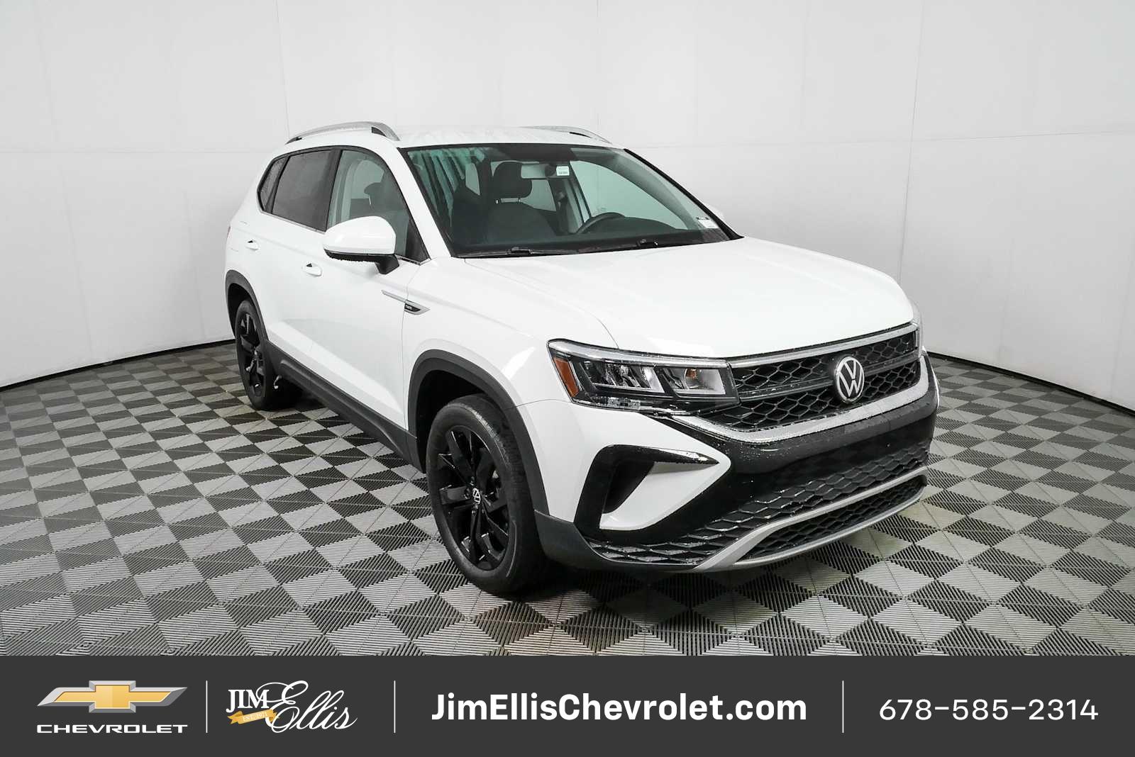 Pure White 2022 Volkswagen Taos SUV / Crossover All-Wheel Drive Automatic