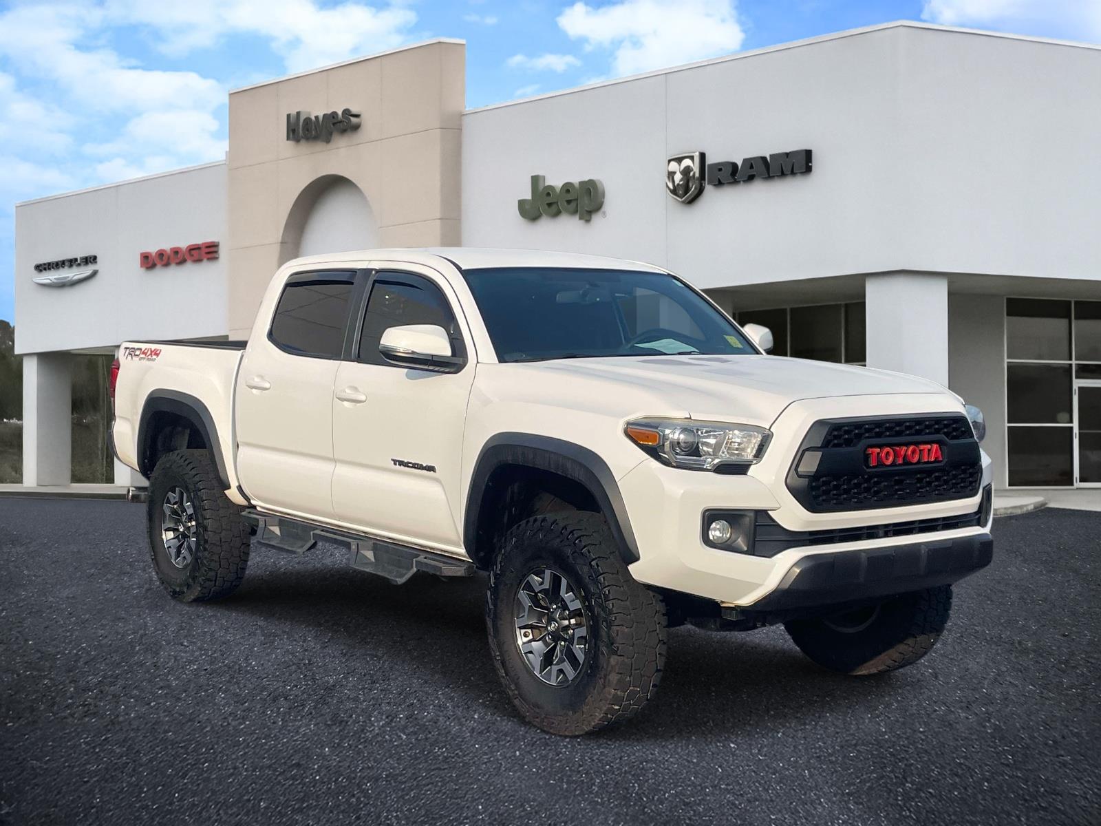 Super White 2017 Toyota Tacoma Pickup Truck Four-Wheel Drive Automatic