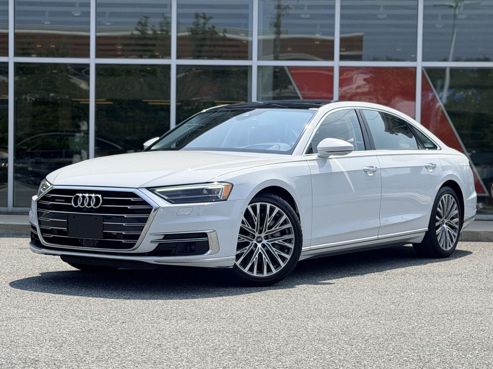 Glacier White Metallic 2021 Audi A8 Sedan All-Wheel Drive Automatic