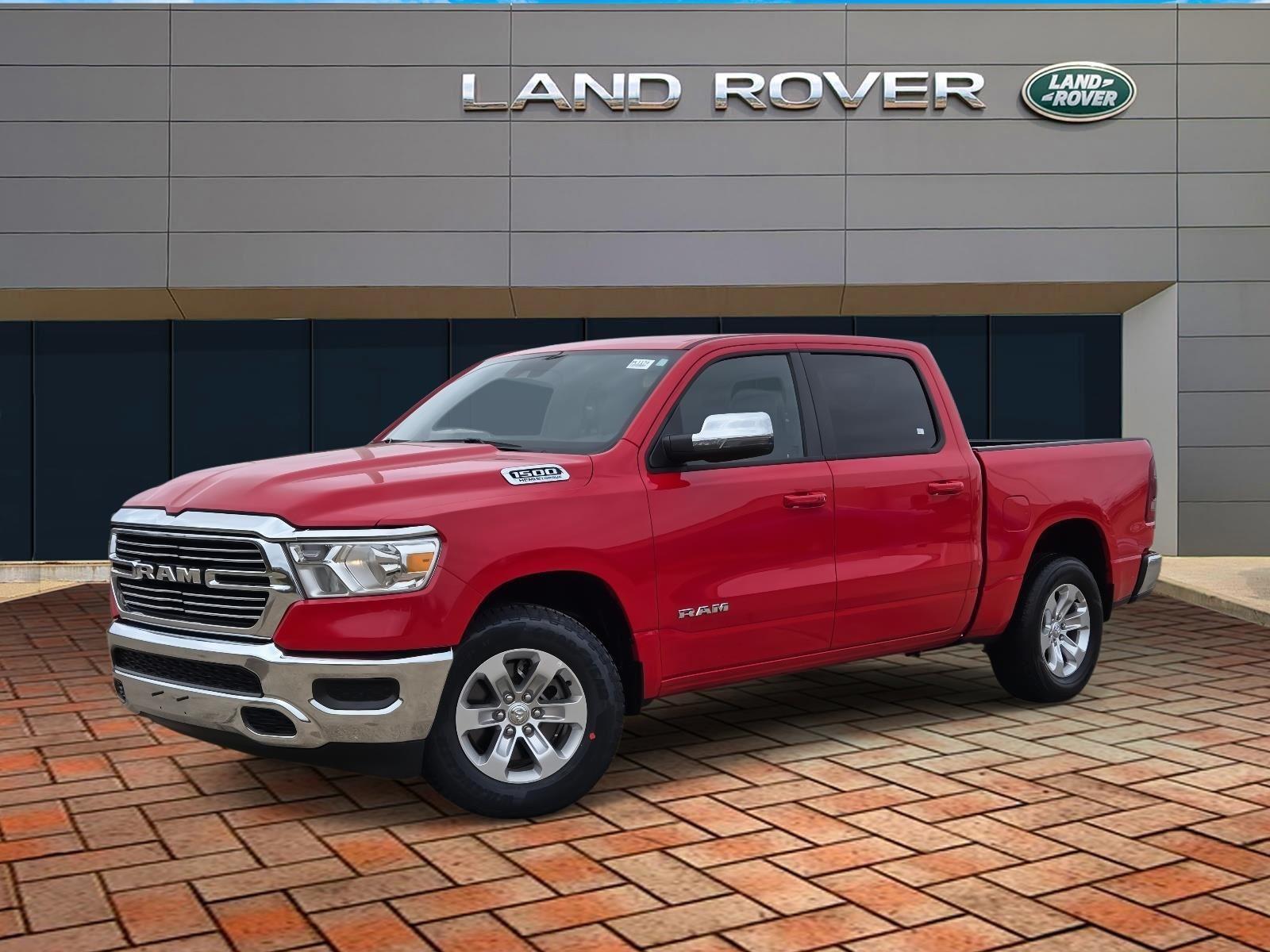 Flame Red Clearcoat 2024 RAM 1500 Laramie Crew Cab RWD Pickup Truck 4X2 8-Speed Automatic