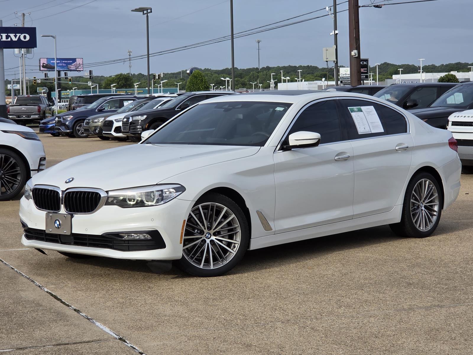 Mineral White Metallic 2018 BMW 5 Series Sedan Rear-Wheel Drive Automatic