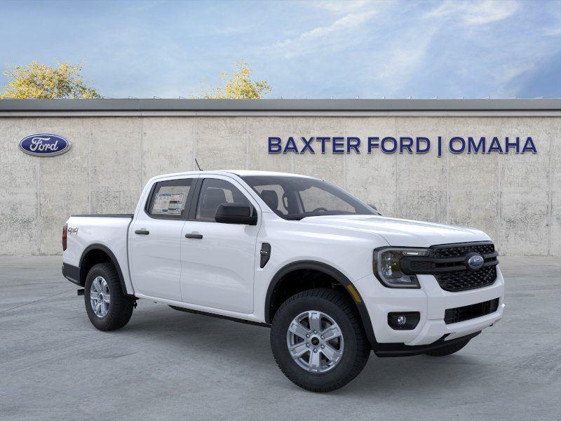 Oxford White 2025 Ford Ranger XL SuperCrew 4WD Pickup Truck Four-Wheel Drive Automatic