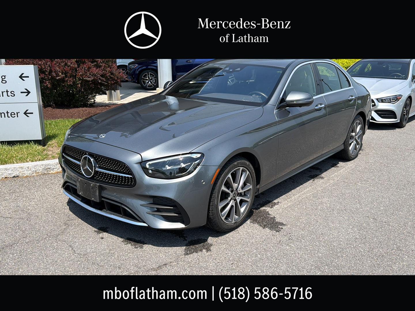 Gray (Selenite Grey Metallic) 2023 Mercedes-Benz E-Class E 450 4MATIC Sedan All-Wheel Drive Automatic