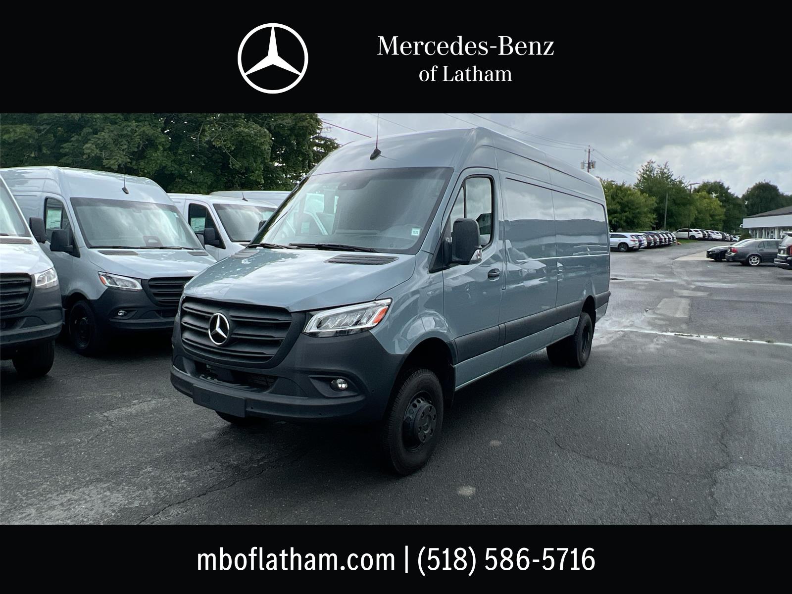 Blue Gray 2024 Mercedes-Benz Sprinter Cargo Van All-Wheel Drive Automatic