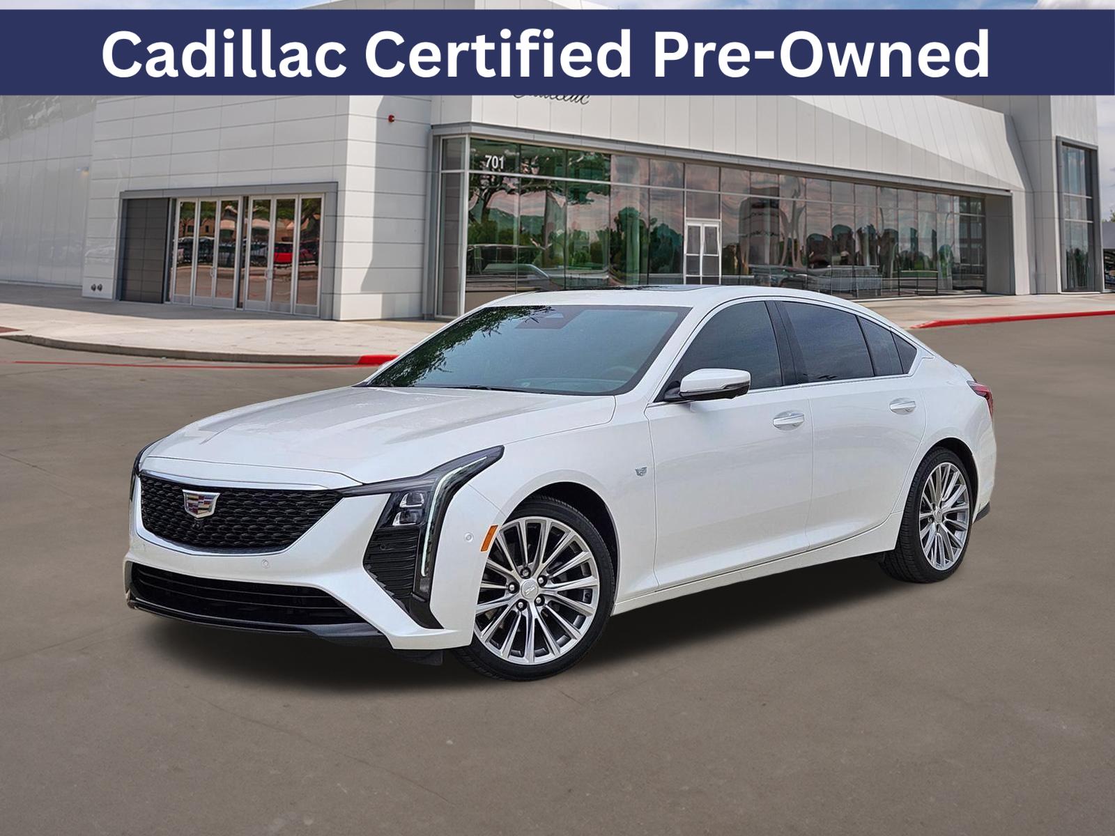 Crystal White Tricoat 2025 Cadillac CT5 Premium Luxury RWD Sedan Rear-Wheel Drive Automatic