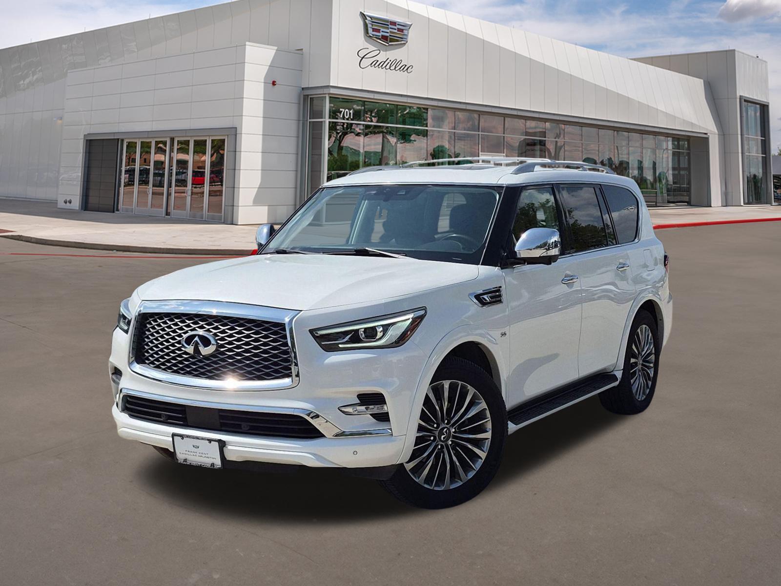 Moonstone White 2019 INFINITI QX80 SUV / Crossover Rear-Wheel Drive Automatic