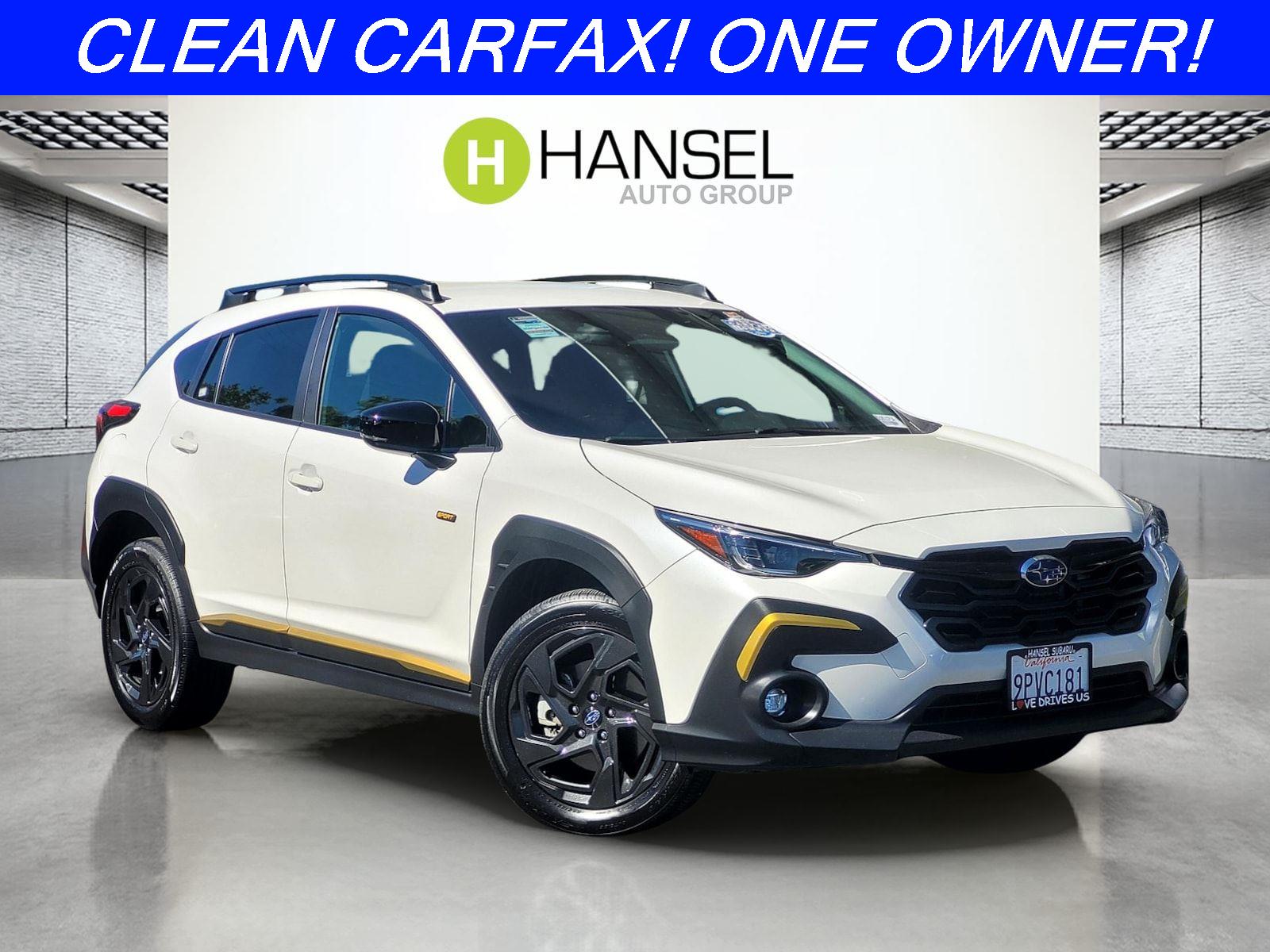 Crystal White Pearl 2024 Subaru Crosstrek Sport AWD SUV / Crossover All-Wheel Drive Continuously Variable Transmission
