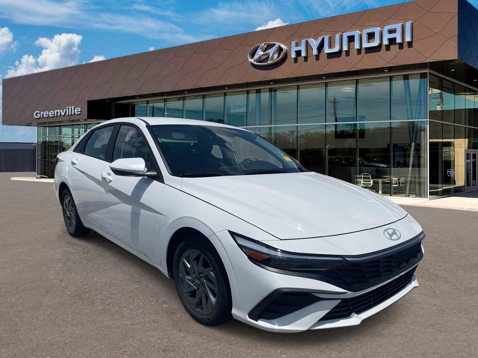 Serenity White 2024 Hyundai Elantra Sedan Front-Wheel Drive Continuously Variable Transmission
