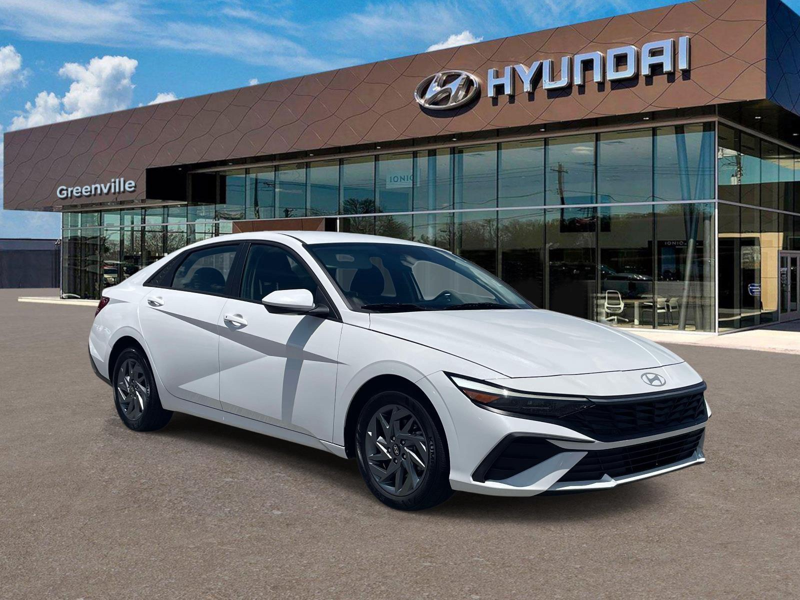 Serenity White 2024 Hyundai Elantra Sedan Front-Wheel Drive Continuously Variable Transmission