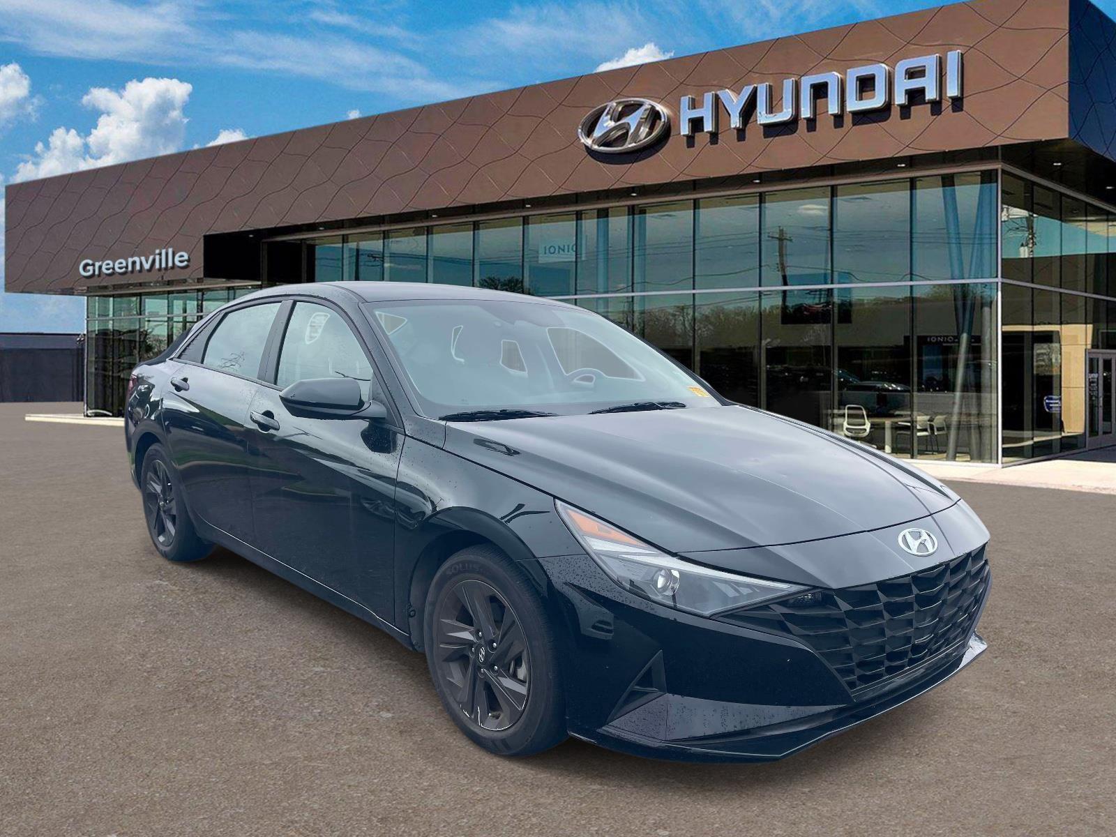 Phantom Black 2021 Hyundai Elantra Sedan Front-Wheel Drive Continuously Variable Transmission