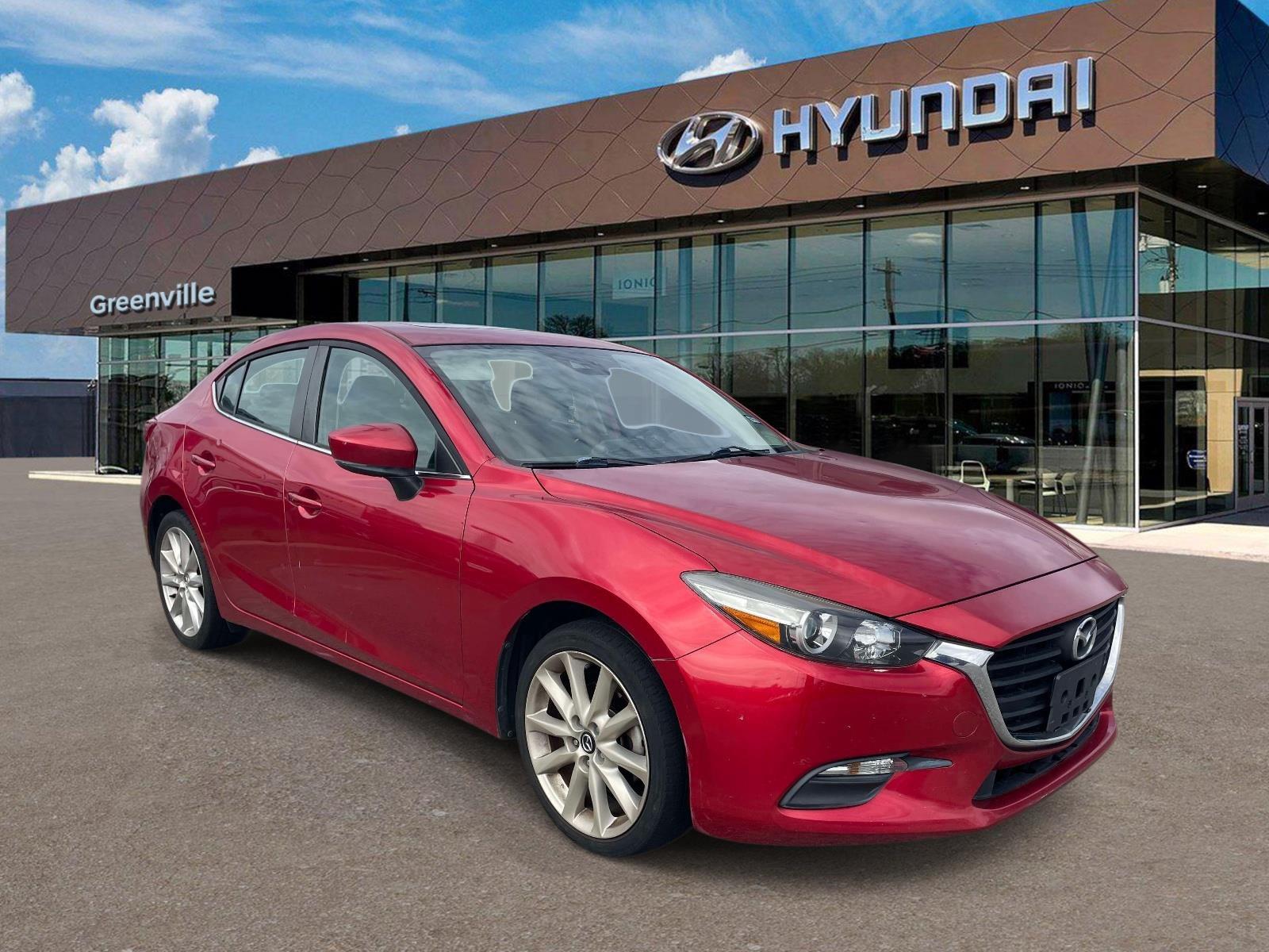 Soul Red Metallic 2017 Mazda MAZDA3 Sedan Front-Wheel Drive Manual
