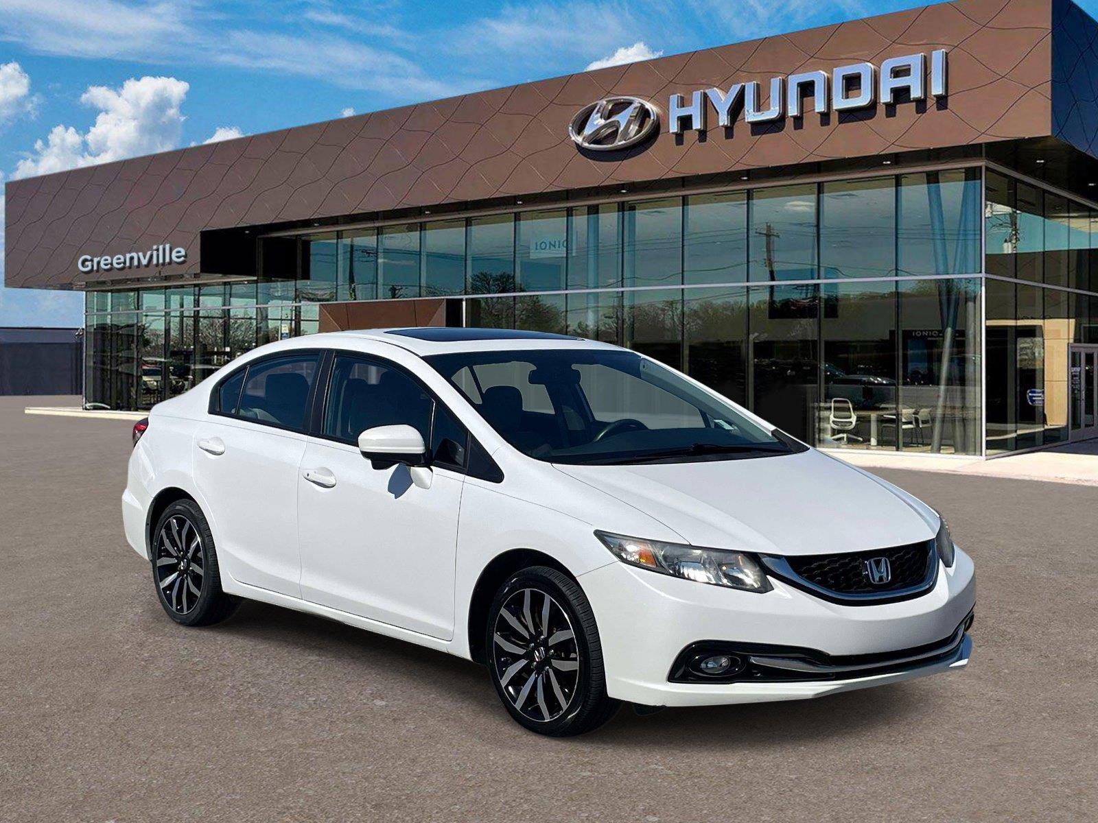 White Orchid Pearl 2014 Honda Civic Sedan Front-Wheel Drive Continuously Variable Transmission