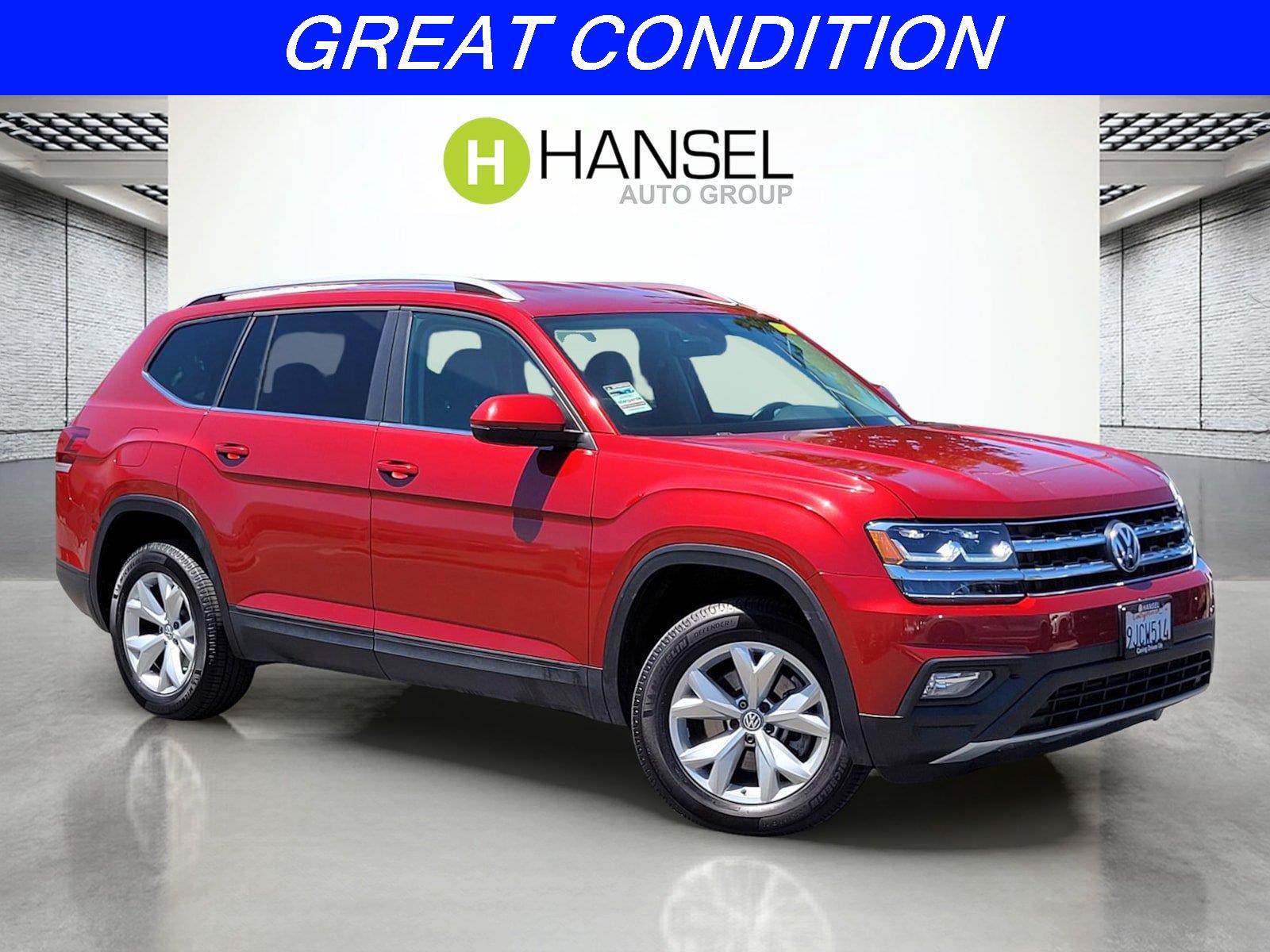 Fortana Red Metallic 2018 Volkswagen Atlas SUV / Crossover Front-Wheel Drive Automatic