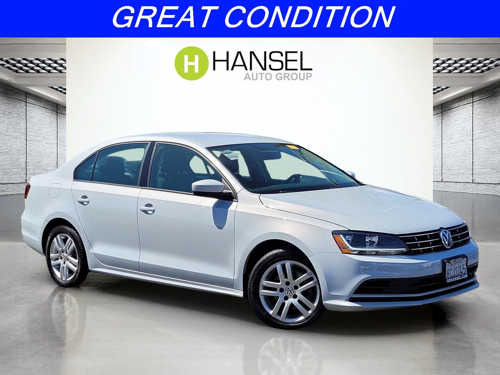 White Silver Metallic 2018 Volkswagen Jetta Sedan Front-Wheel Drive Automatic