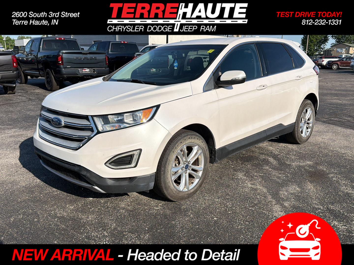 White Platinum Metallic Tri-Coat 2016 Ford Edge SEL SUV / Crossover Front-Wheel Drive 6-Speed Automatic