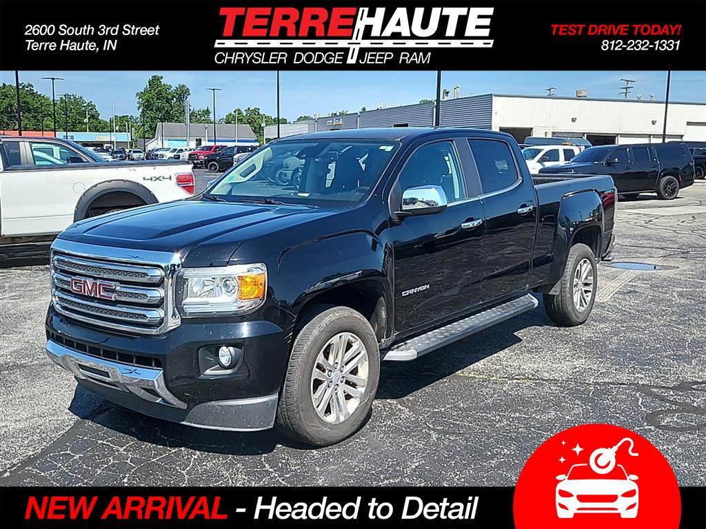 Black 2015 GMC Canyon SLT Crew Cab 4WD Pickup Truck Four-Wheel Drive
