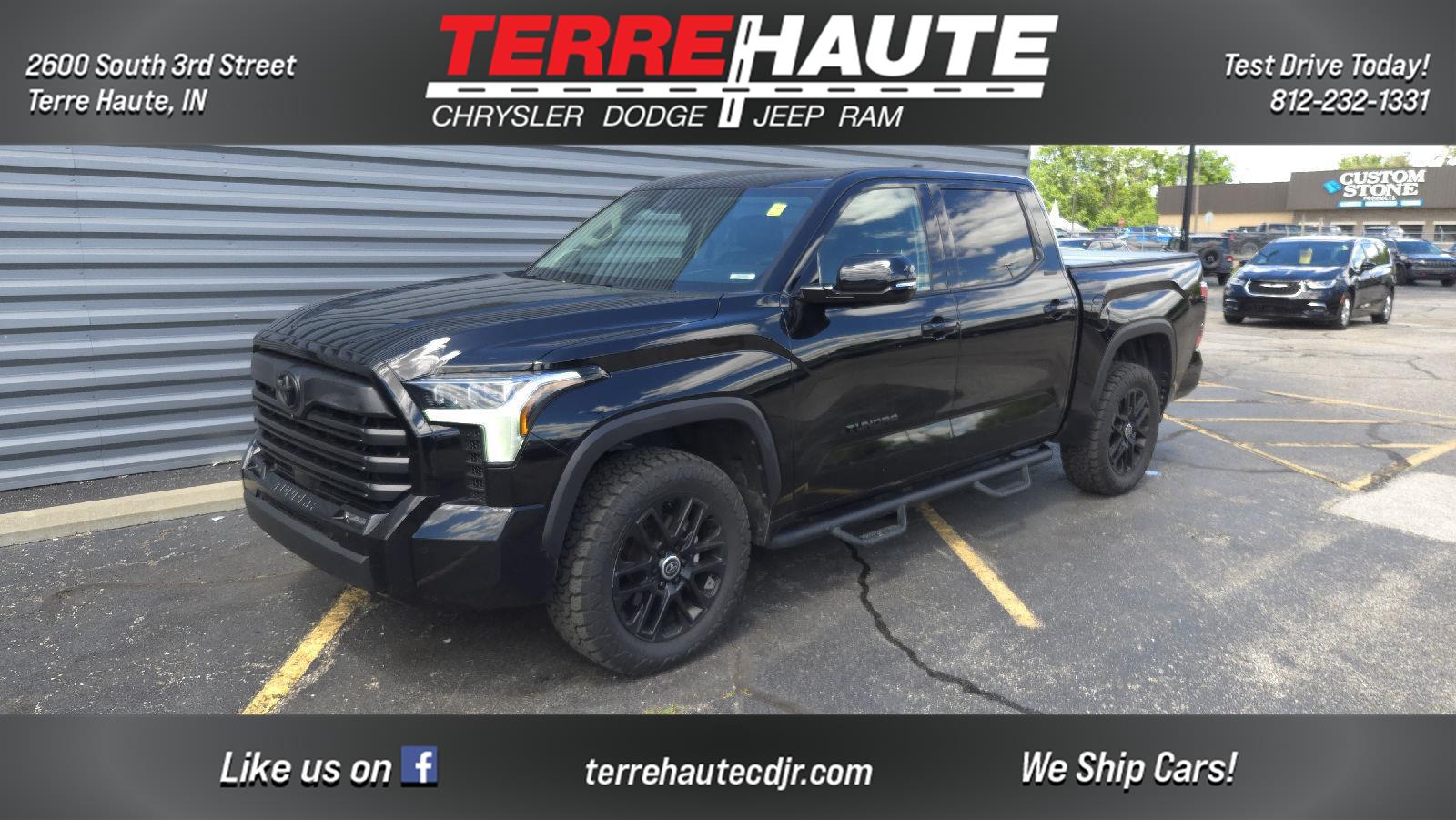 Midnight Black Metallic 2024 Toyota Tundra Pickup Truck Four-Wheel Drive Automatic