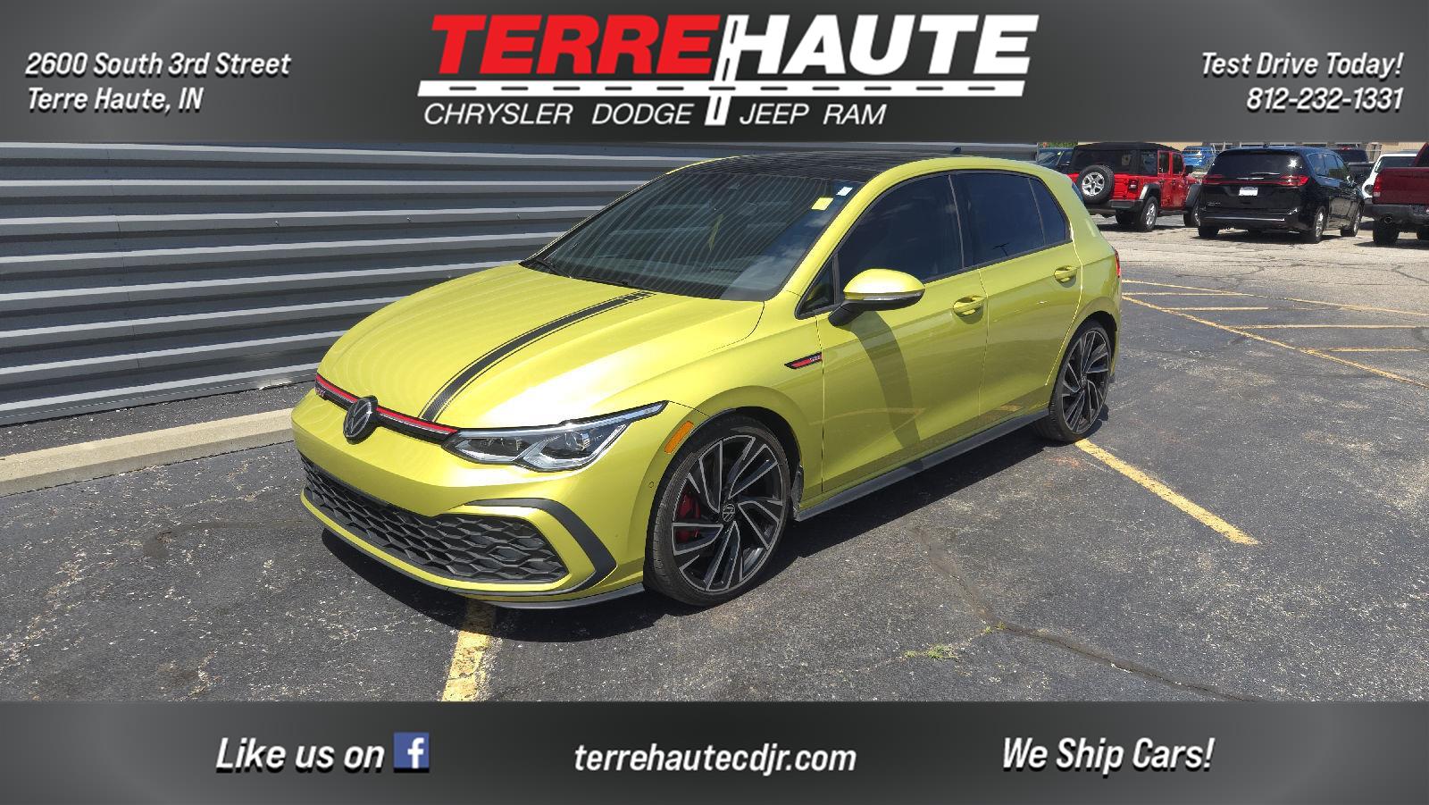 Pomelo Yellow Metallic 2022 Volkswagen Golf GTI Hatchback Front-Wheel Drive Manual