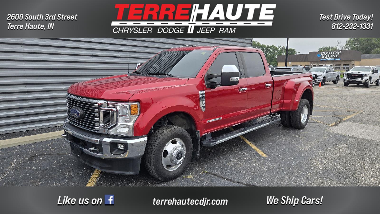 Rapid Red Metallic Tinted Clearcoat 2021 Ford F-350 Super Duty Pickup Truck Four-Wheel Drive Automatic