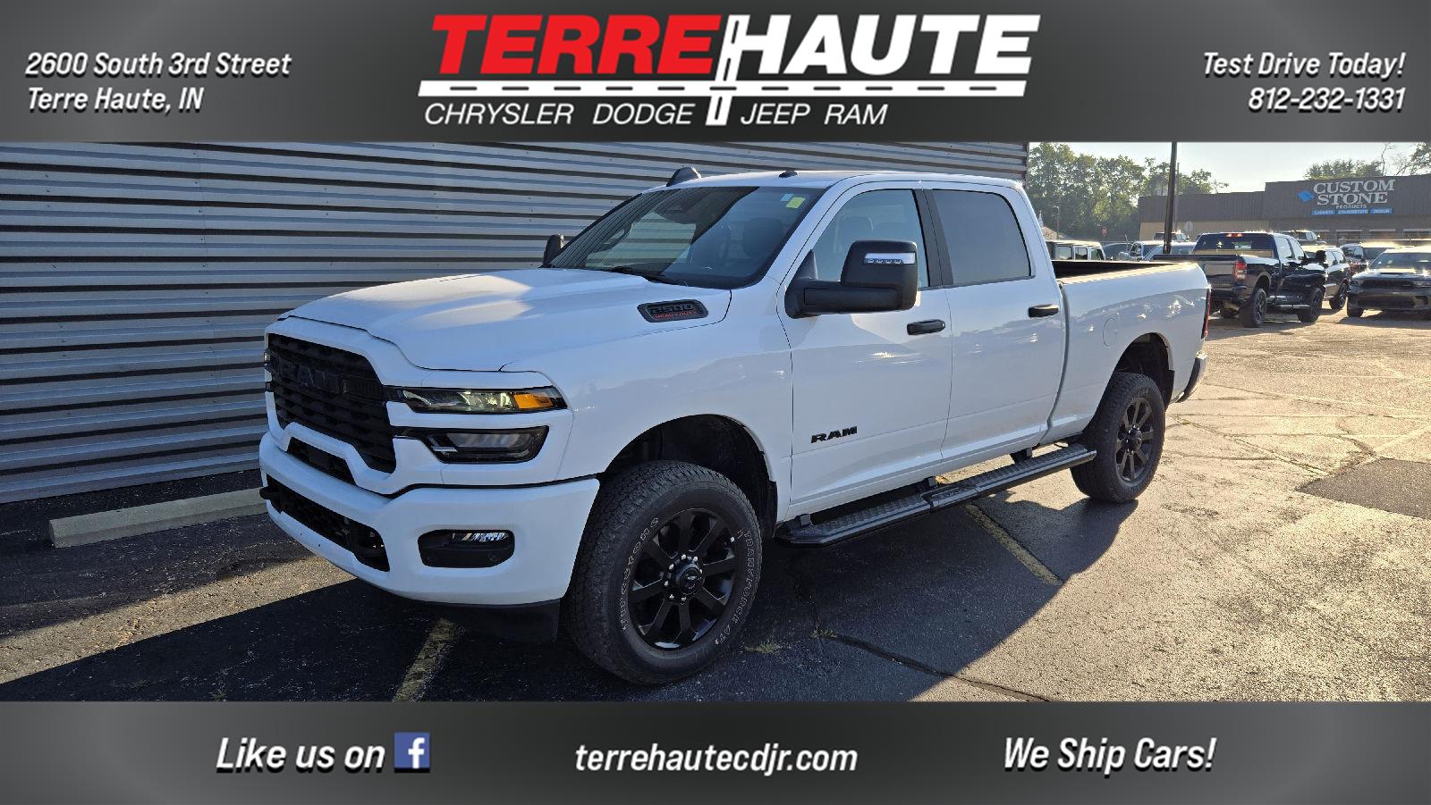 Bright White Clearcoat 2025 RAM 2500 Pickup Truck Four-Wheel Drive 8-Speed Automatic