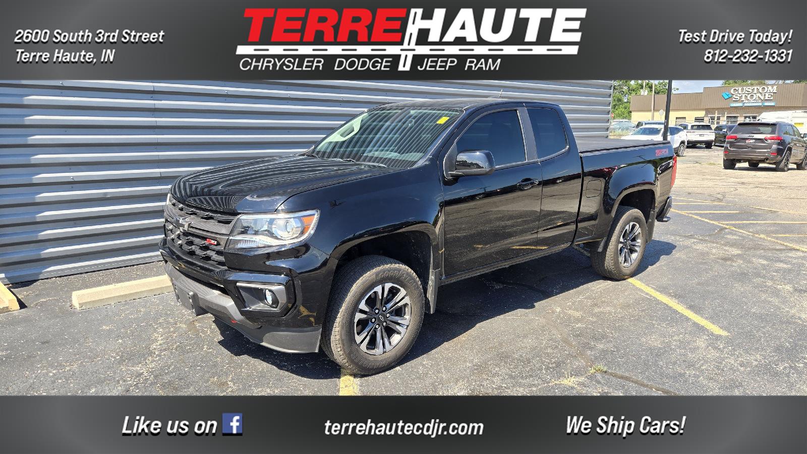 Black 2021 Chevrolet Colorado Pickup Truck Four-Wheel Drive 8-Speed Automatic