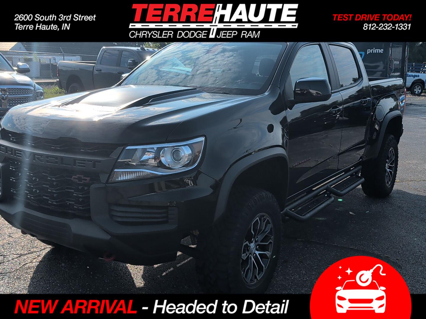 Black 2022 Chevrolet Colorado Pickup Truck Four-Wheel Drive 8-Speed Automatic