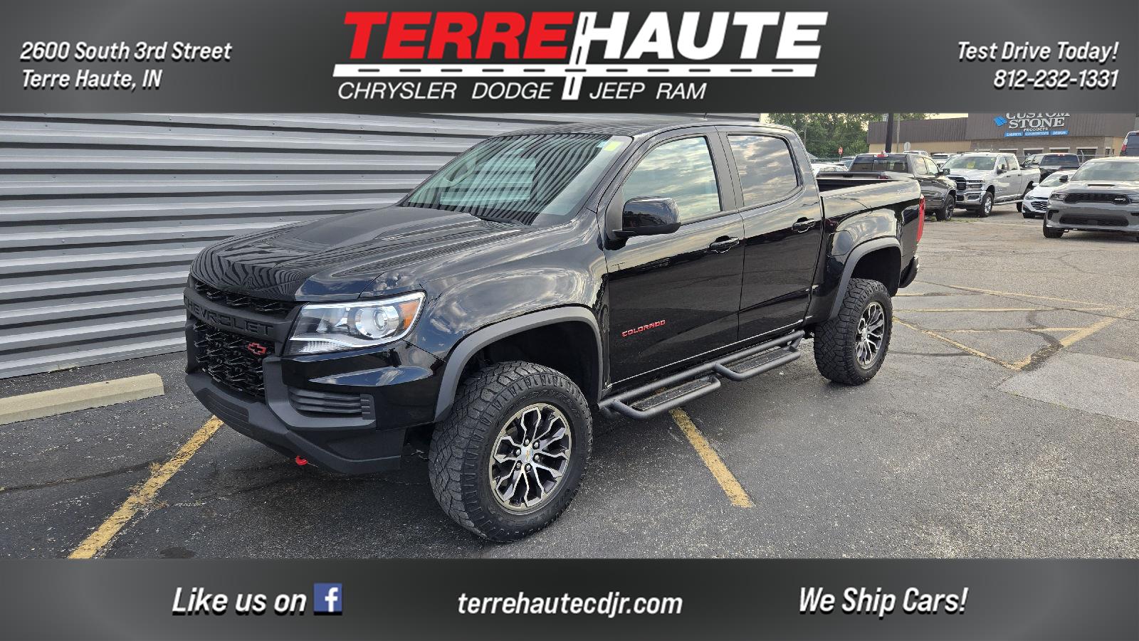 Black 2022 Chevrolet Colorado Pickup Truck Four-Wheel Drive 8-Speed Automatic