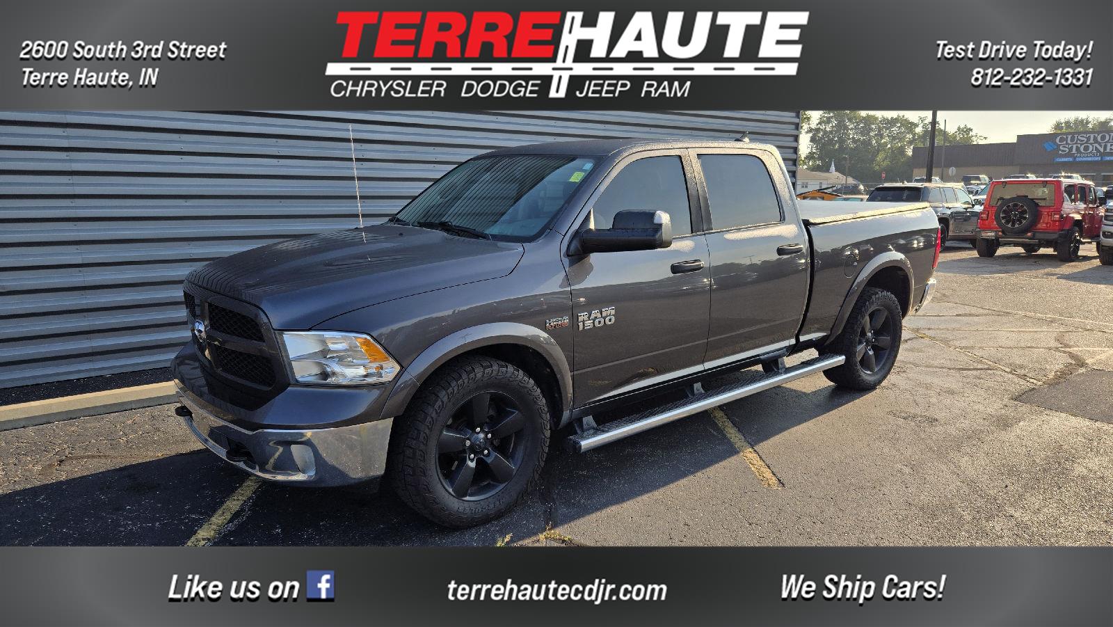 Gray (Granite Crystal Metallic Clearcoat) 2016 RAM 1500 Pickup Truck Four-Wheel Drive 8-Speed Automatic