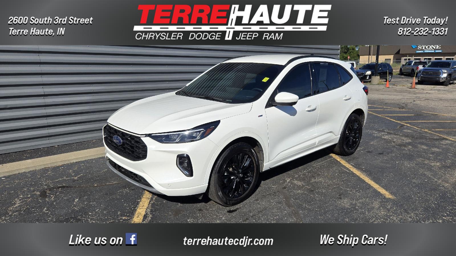 Star White Metallic Tri-Coat 2023 Ford Escape SUV / Crossover All-Wheel Drive 8-Speed Automatic