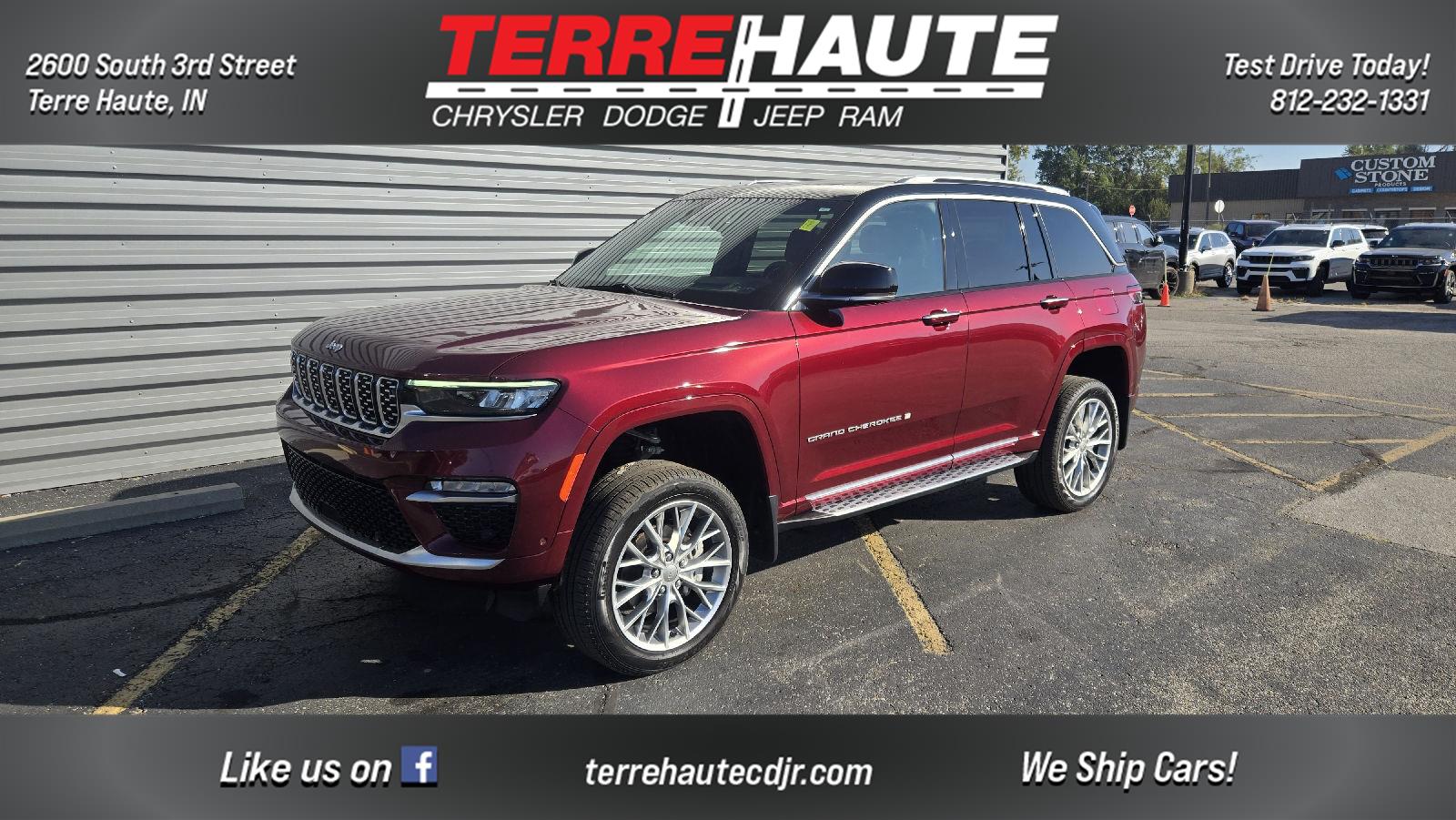 Velvet Red Pearlcoat 2023 Jeep Grand Cherokee SUV / Crossover Four-Wheel Drive 8-Speed Automatic