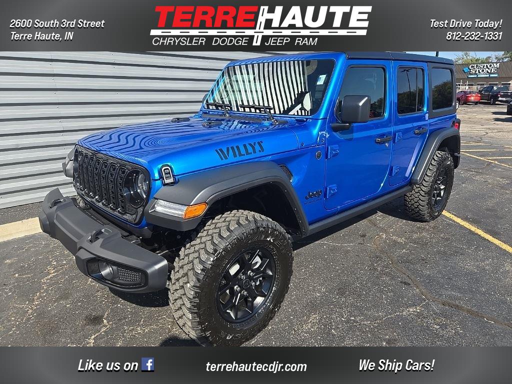 Hydro Blue Pearlcoat 2026 Jeep Wrangler Willys 4-Door 4WD SUV / Crossover Four-Wheel Drive 8-Speed Automatic