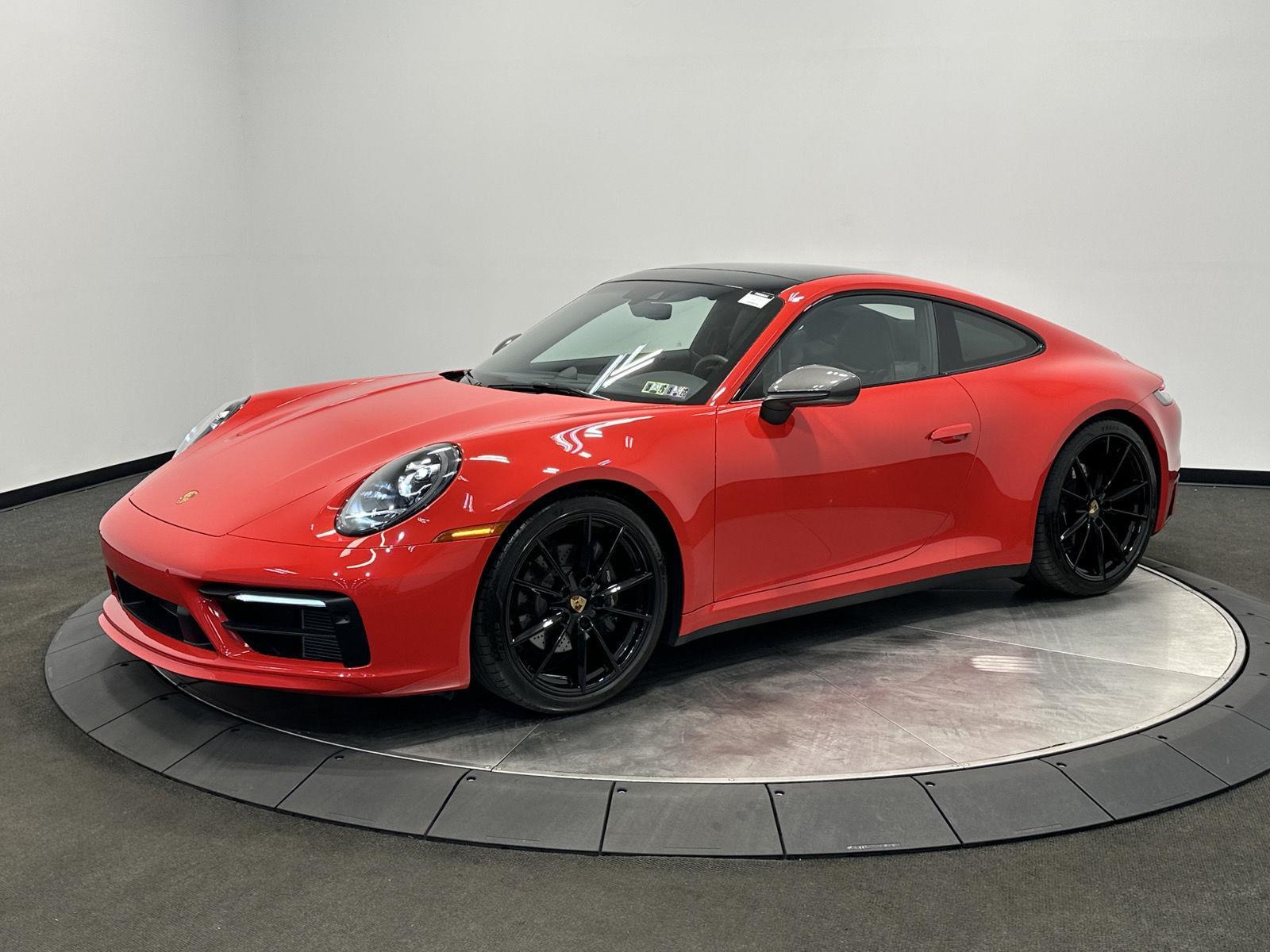 Red 2024 Porsche 911 Carrera T Coupe RWD Coupe Rear-Wheel Drive 7-Speed Manual