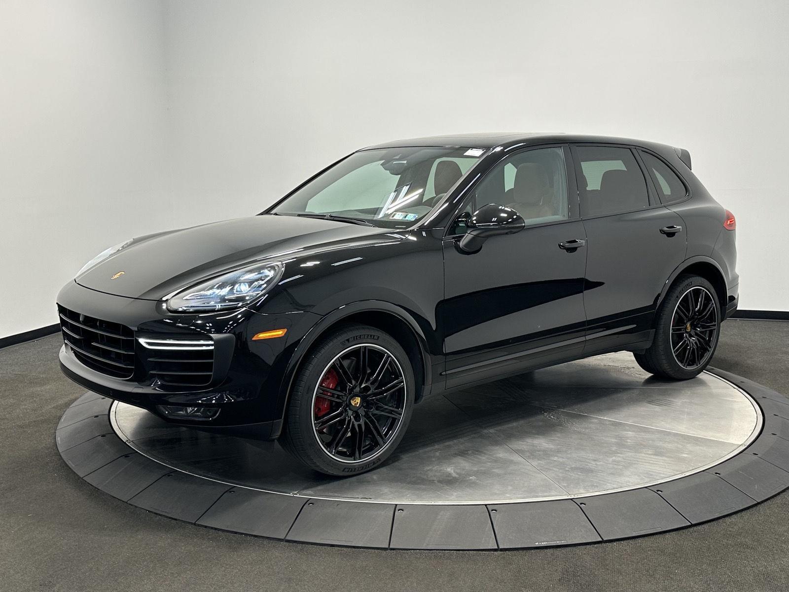 Black 2017 Porsche Cayenne Turbo AWD SUV / Crossover All-Wheel Drive Automatic