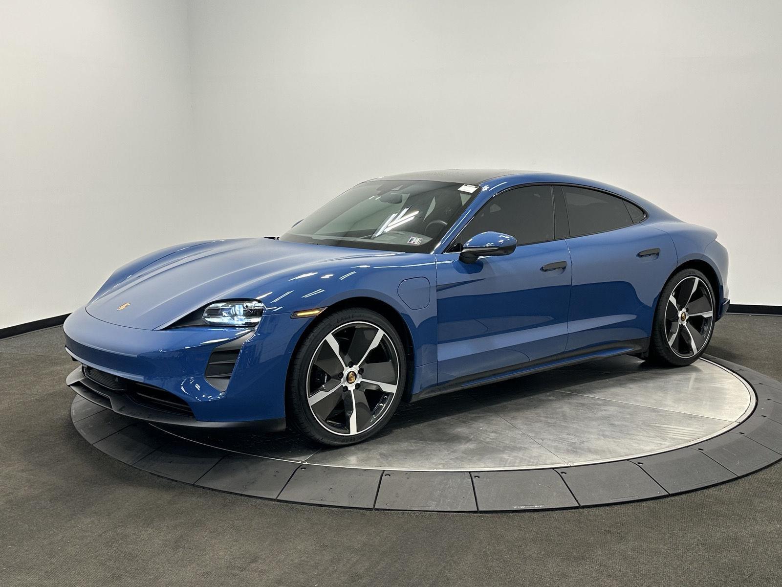 Neptune Blue 2024 Porsche Taycan 4S Sedan AWD Sedan All-Wheel Drive Automatic